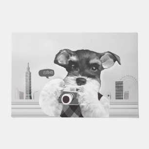 Felpudo Schnauzer con cámara