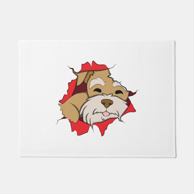 Felpudo Schnauzer en miniatura (Anverso)