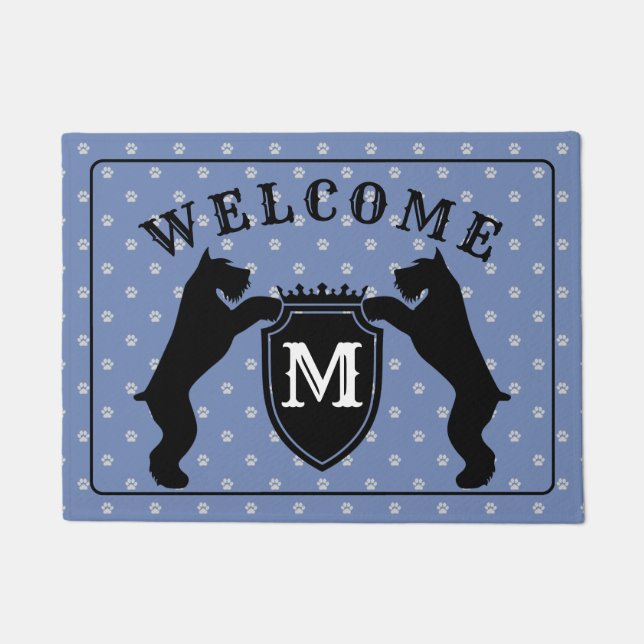 Felpudo Schnauzer gigante adaptable Doormatnt (Anverso)