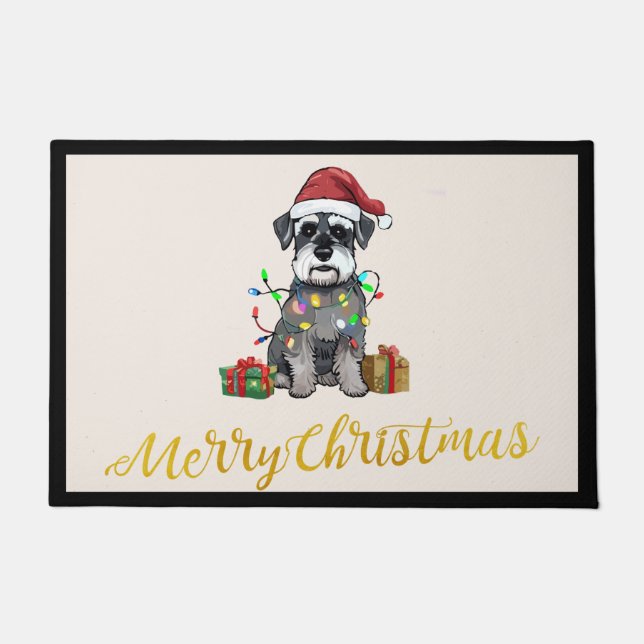Felpudo Schnauzer Merry Christmas Doat (Anverso)