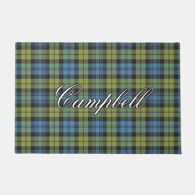 Felpudo Scots Vista Campbell Familia Tartán Plaid (Anverso)