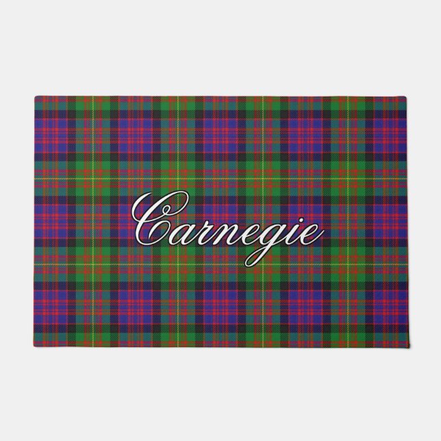 Felpudo Scots Vista Clan Carnegie Tartan Plaid (Anverso)