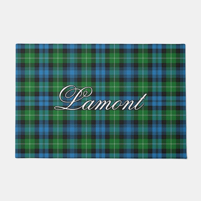 Felpudo Scots Vista Clan Lamont Tartan Plaid (Anverso)