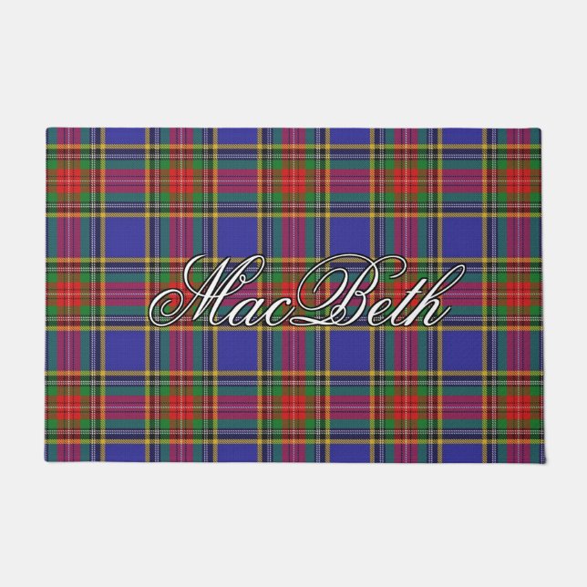 Felpudo Scots Vista Clan MacBeth Tartan Plaid (Anverso)