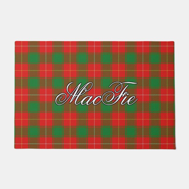 Felpudo Scots Vista Clan MacFie Tartan Plaid (Anverso)
