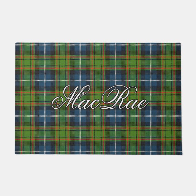 Felpudo Scots Vista Clan MacRae Hunting Tartán Plaid (Anverso)
