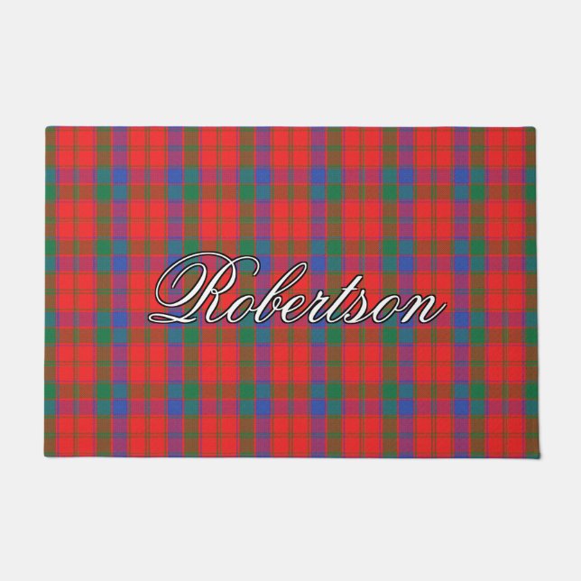 Felpudo Scots Vista Clan Robertson Tartan Plaid (Anverso)