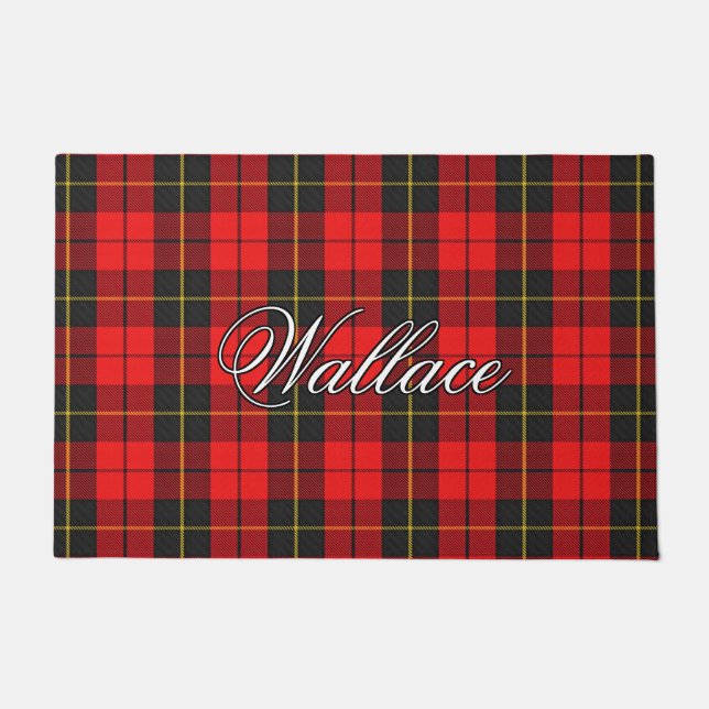 Felpudo Scots Vista Clan Wallace Tartan Plaid (Anverso)