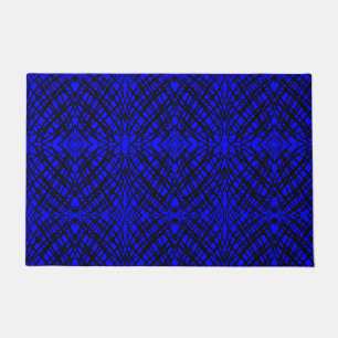 Felpudo Scribe simple Tejido Espejo Azul