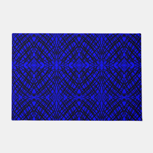 Felpudo Scribe simple | Tejido Espejo | Azul | (Anverso)