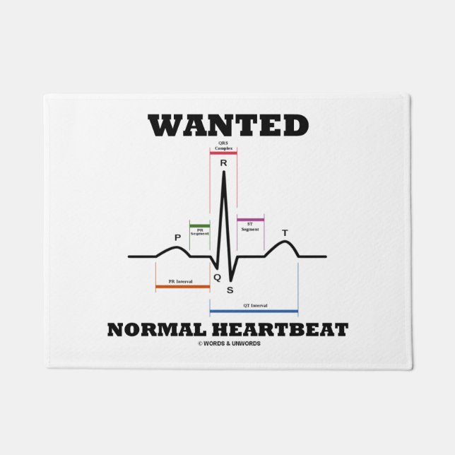 Felpudo Se busca electrocardiograma ECG normal (Anverso)