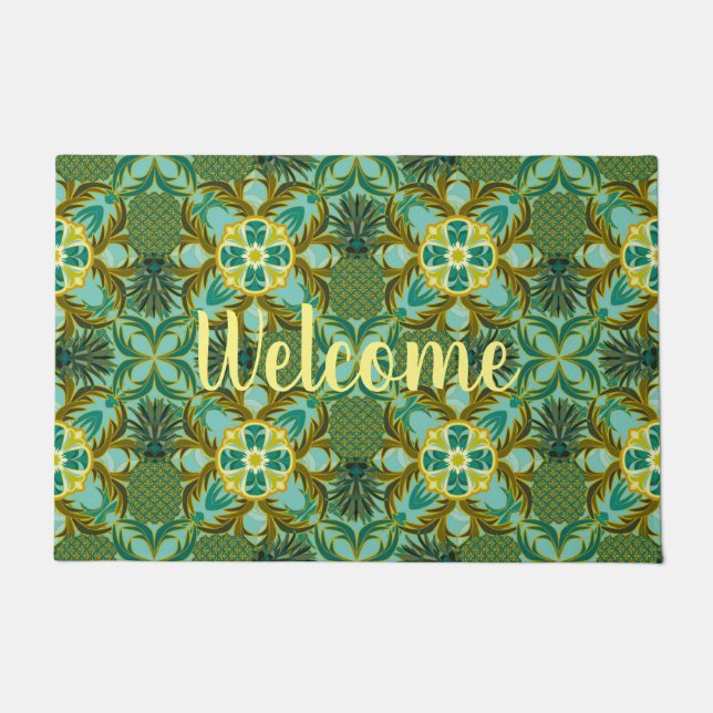 Felpudo Seaside Pineapple Welcome Mat (Anverso)