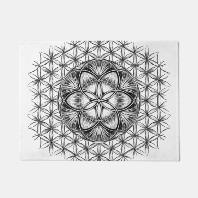 Felpudo Semilla de la vida Dibujo (Anverso)