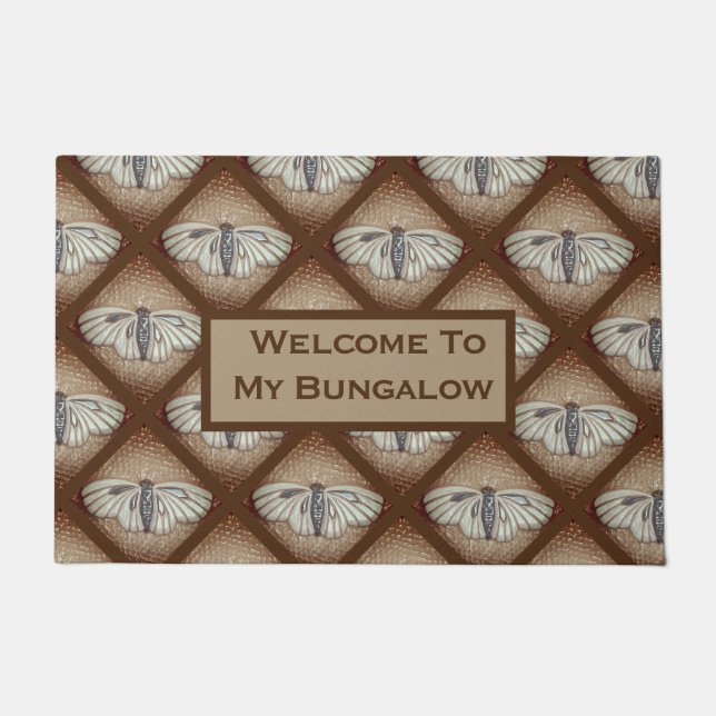 Felpudo Señal de bienvenida con polillas (Anverso)