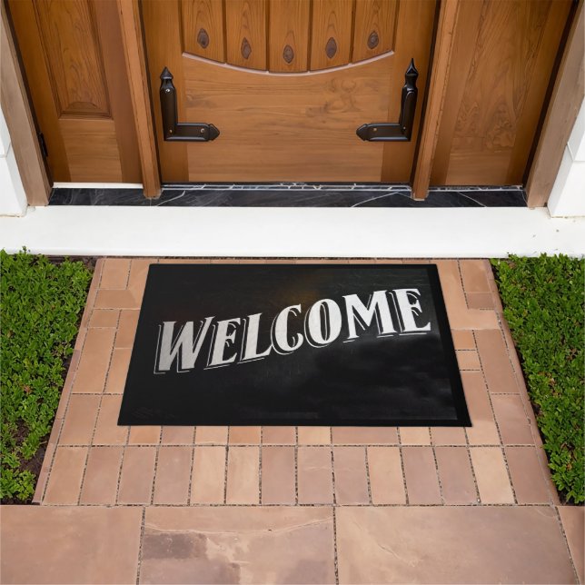 Felpudo señal de bienvenida en la puerta principal (Exterior)