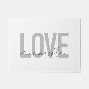 Felpudo Sencillo, moderno, urbano, diseño fresco Love Minn