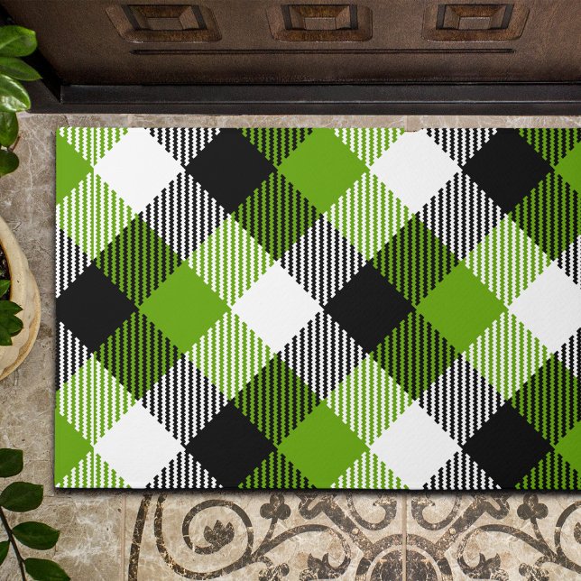 Felpudo Sencillo Tartán Plaids Neon Green (Subido por el creador)