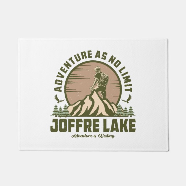 Felpudo Senderismo Retro Lago Joffre (Anverso)