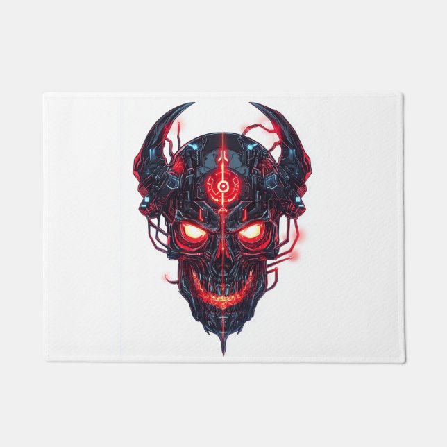 Felpudo Señor de las Calaveras Demonio Cibernético (Anverso)