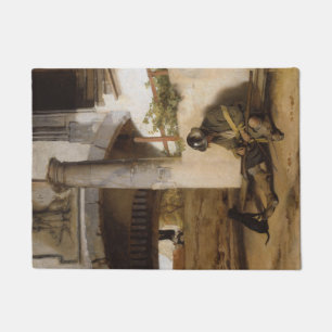 Felpudo Sentry Guarda una puerta con su perro Mascota