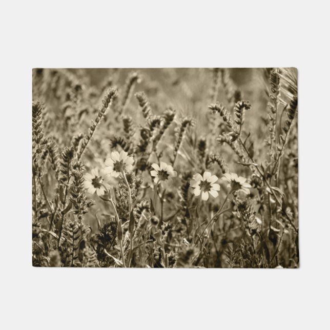 Felpudo Sepia Floral (Anverso)