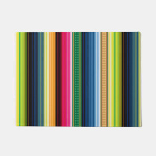 Felpudo Serape combinado mexicano tradicional
