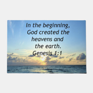 FELPUDO SERENE SUNRISE GENESIS 1:1 FOTO SCRIPTURA