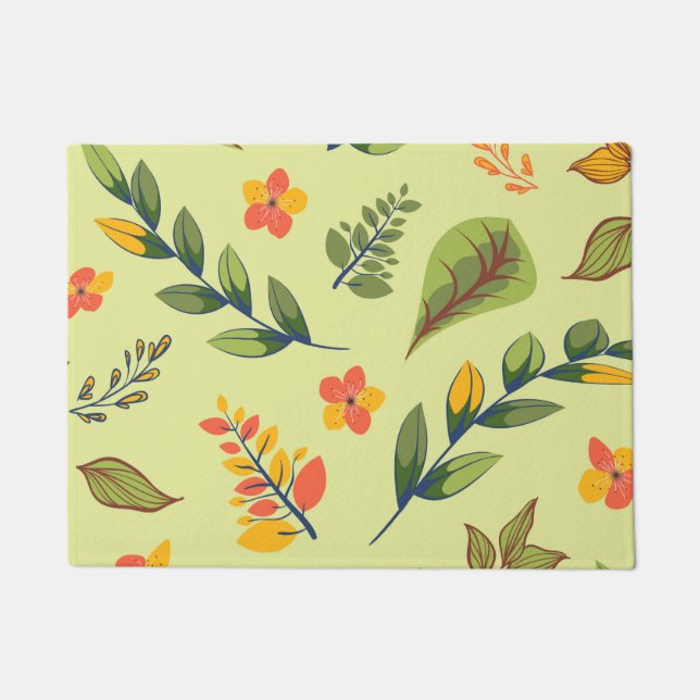 Felpudo Serie 3 de diseño de flores (Anverso)