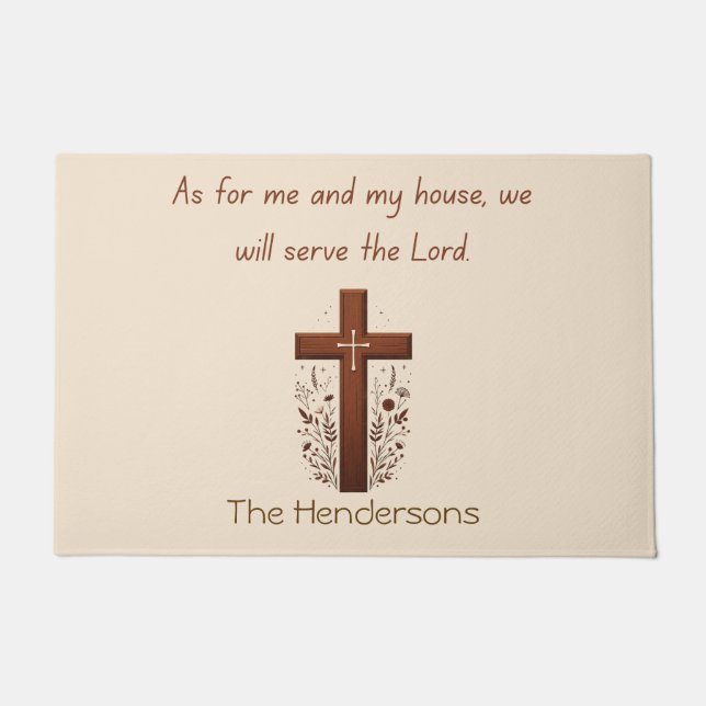 Felpudo Servicio personalizado al Señor y a través de Door (Anverso)