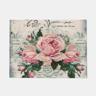 Felpudo shabby chic, desoupage, victoriano, moda francesa,