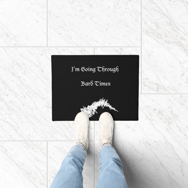 Felpudo Shakespeare "Bard Times", gracioso lema de la puer (Interior)