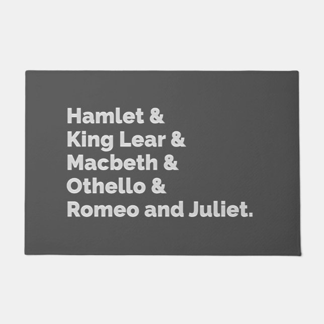 Felpudo Shakespeare toca yo (Anverso)