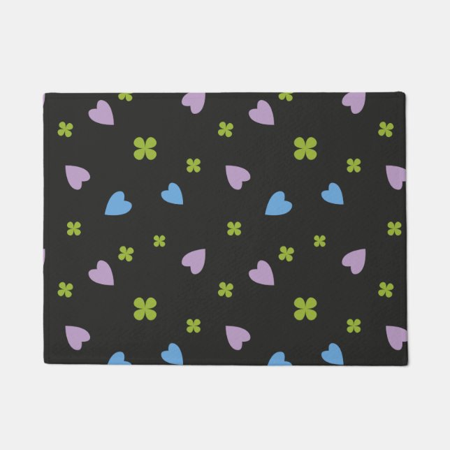 Felpudo Shamrock and Hearts Pattern (Anverso)