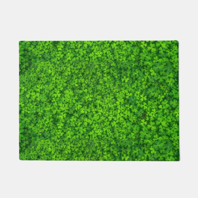 Felpudo Shamrock Clovers Green (Anverso)