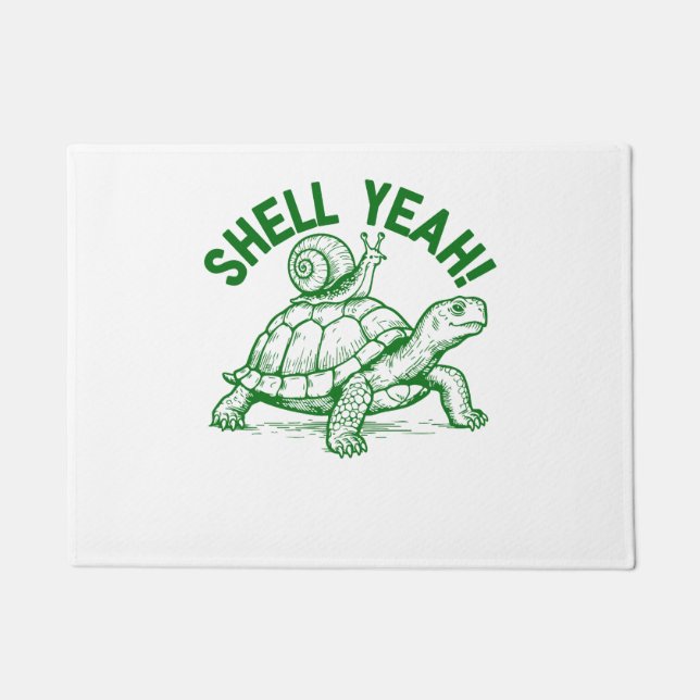 Felpudo Shell Yeah Turtle Snowden (Anverso)