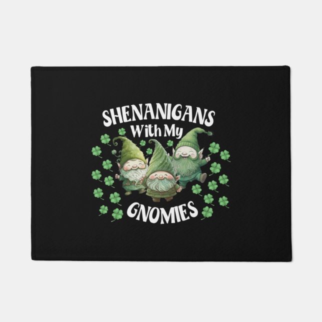 Felpudo Shenanigans con mi Gnomies St Patricks Day Gnome (Anverso)