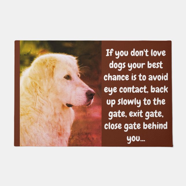 Felpudo Si no amas a los perros... (Anverso)