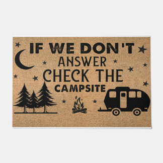 Felpudo Si no contestamos, revisa el camping Vintage