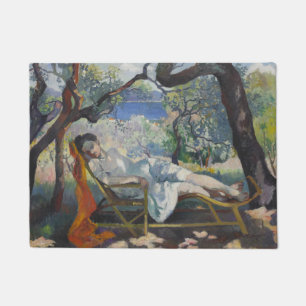 Felpudo Siesta (Juana durmiendo en el jardín mediterráneo)