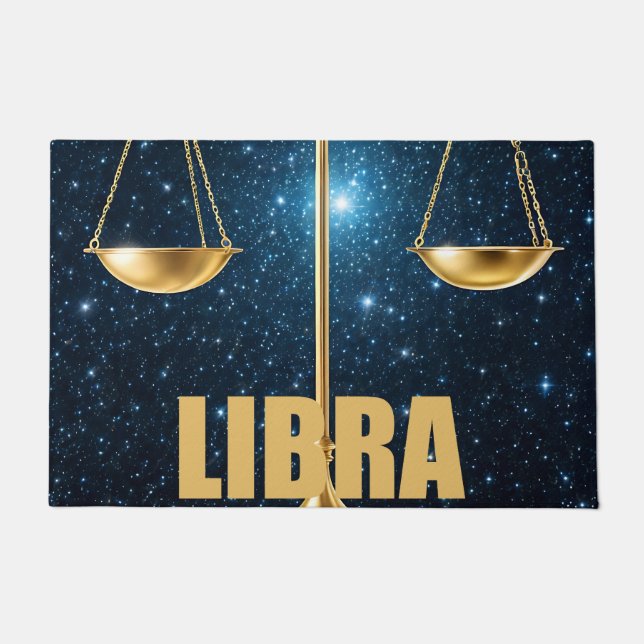 Felpudo Signo de astrología de Libra (Anverso)