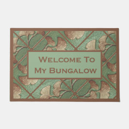 Felpudo Signo de bienvenida con hojas de gingko