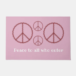 Felpudo Signo de paz de los rosas
