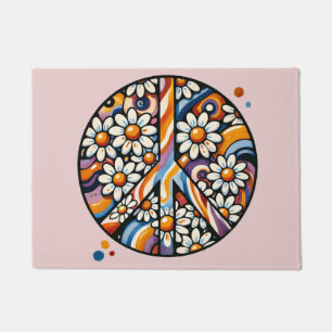 Felpudo Signo de paz Hippie pacífico