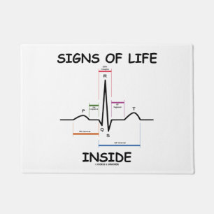 Felpudo Signos de vida dentro del humor médico del latido