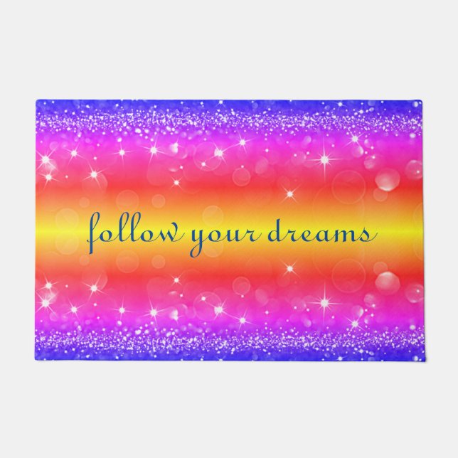 Felpudo Sigue tus sueños Iris Sparkle Door Mat (Anverso)