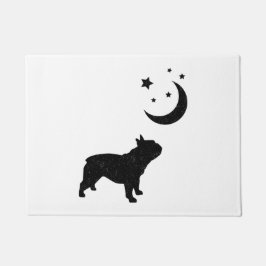 Felpudo Silhouette negra de Bulldog francés