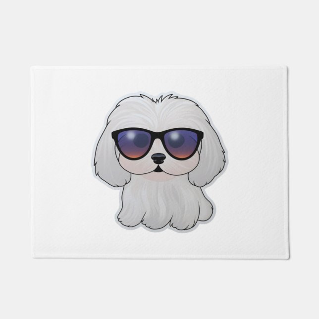 Felpudo Silly Glasses Maltese Classic T-Shirt (Anverso)