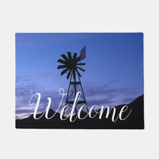 Felpudo Silueta de un molino de viento (Anverso)