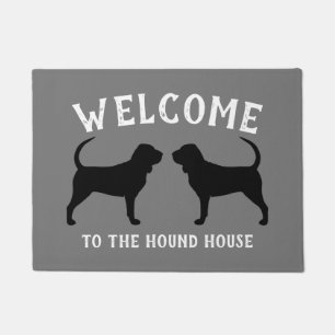 Felpudo Siluetas de raza de perro sangrienta