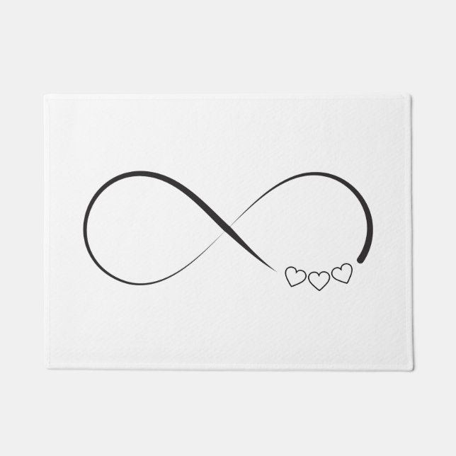 Felpudo Símbolo de corazones infinitos (Anverso)